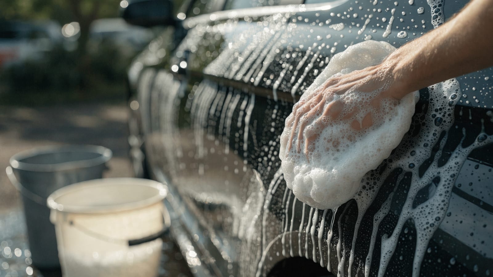 Sådan vasker du bilen korrekt derhjemme uden at ridse lakken